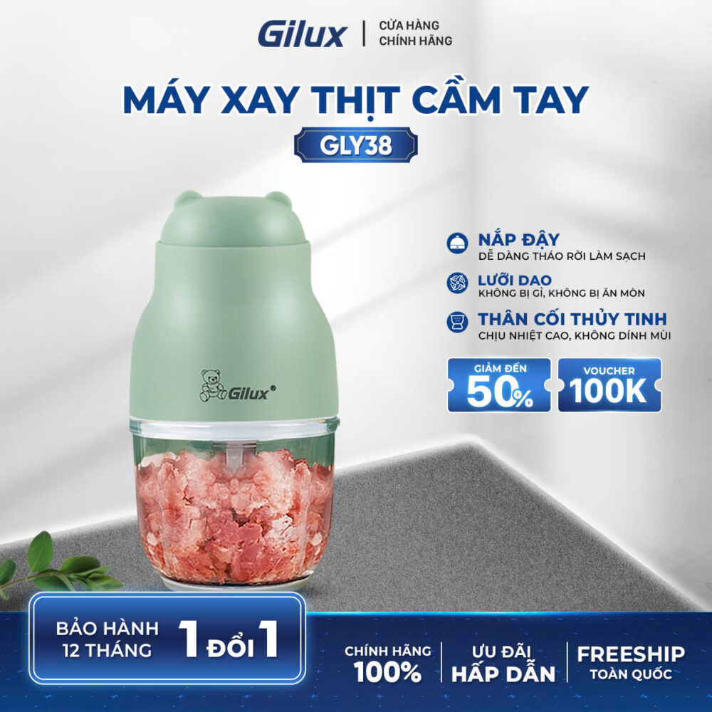 Máy xay đa năng cầm tay Gilux 0.3L - Nhỏ gọn, tiện lợi phù hợp xay đồ ăn dặm cho bé
