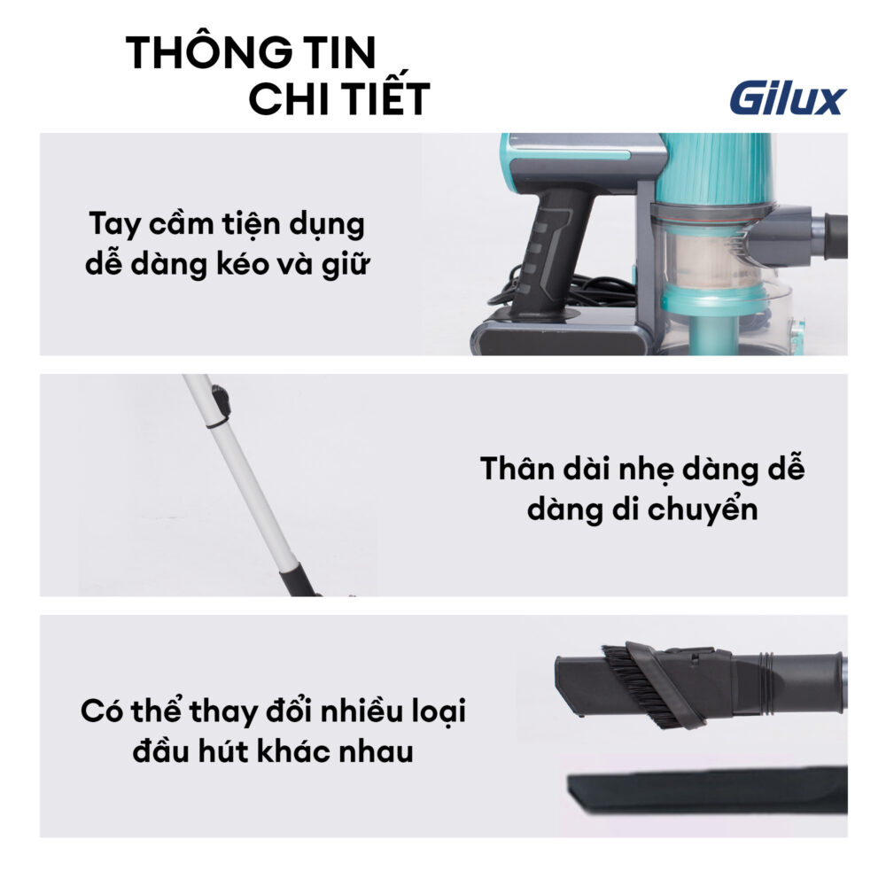 Máy Hút Bụi Gilux GLH72 – Công Nghệ Hút Bụi Mạnh Mẽ, Tiện Lợi - Ảnh 5