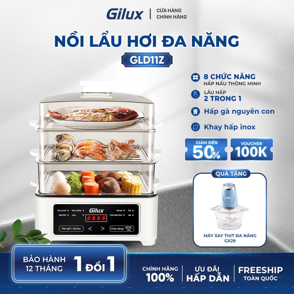 Nồi Lẩu Hơi Thủy Nhiệt Gilux GLD11Z – Giải Pháp Nấu Ăn Hiện Đại, Giữ Trọn Dinh Dưỡng