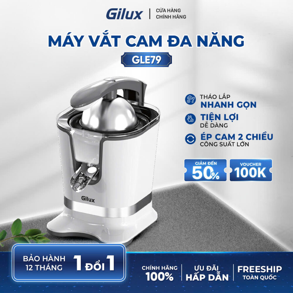 Máy Vắt Cam Gilux GLE79 – Vắt Kiệt Nước, Ép Không Tốn Sức