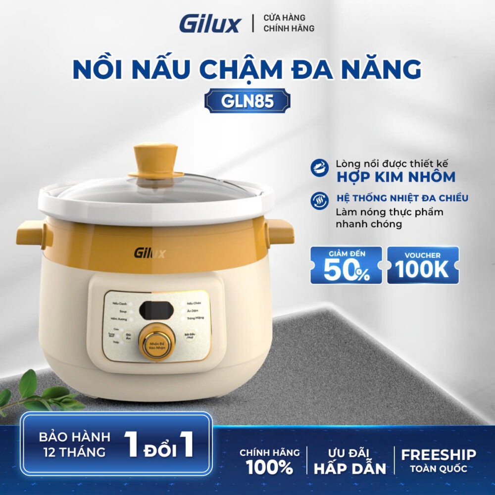 NỒI KHO HẦM ĐIỆN GILUX GLN85 – GIỮ TRỌN DINH DƯỠNG, TIẾT KIỆM THỜI GIAN CHO CÁC BÀ NỘI TRỢ