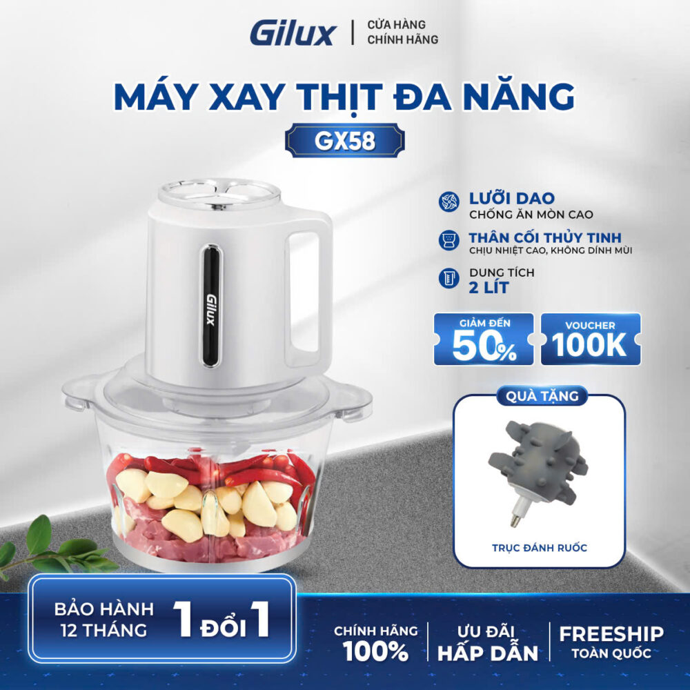 Máy Xay Thịt Đa Năng Gilux GX58 – Công Suất Mạnh Mẽ, Tiện Lợi Cho Mọi Gia Đình