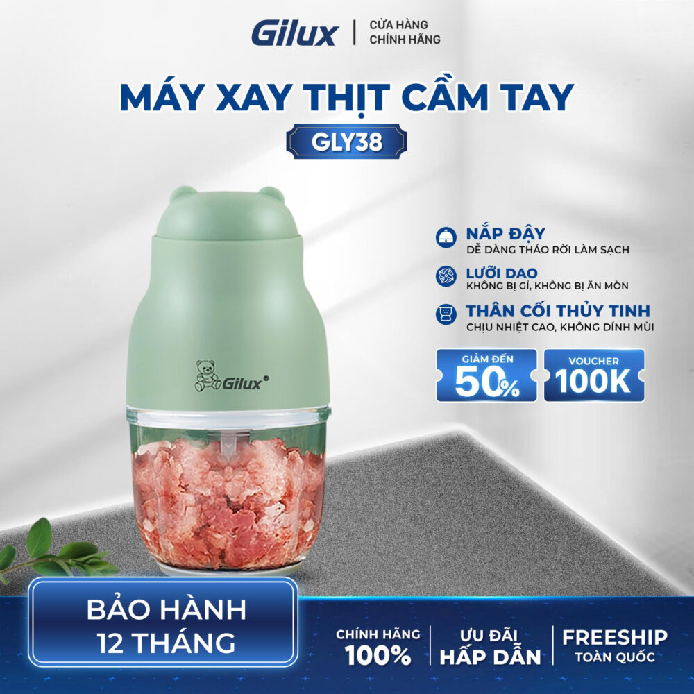 Máy xay đa năng cầm tay Gilux 0.3L - Nhỏ gọn, tiện lợi phù hợp xay đồ ăn dặm cho bé