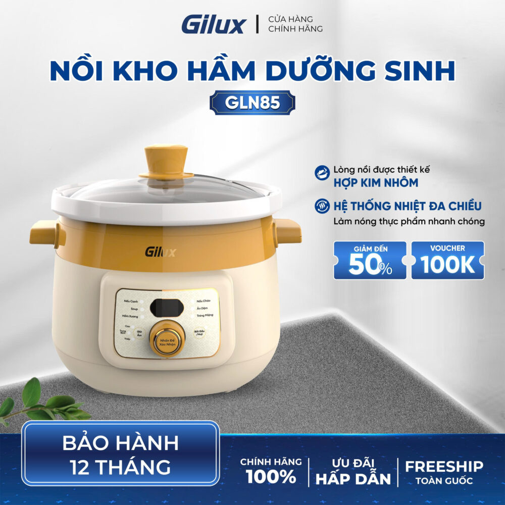 NỒI KHO HẦM ĐIỆN GILUX GLN85 – GIỮ TRỌN DINH DƯỠNG, TIẾT KIỆM THỜI GIAN CHO CÁC BÀ NỘI TRỢ