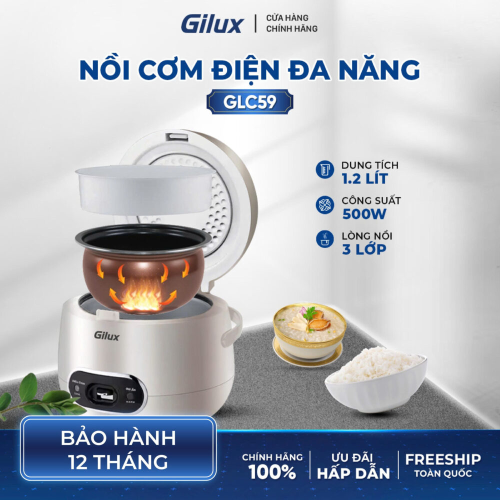 Nồi cơm điện GLC 59 - Thiết kế nhỏ gọn, tiện lợi cho cuộc sống hiện đại