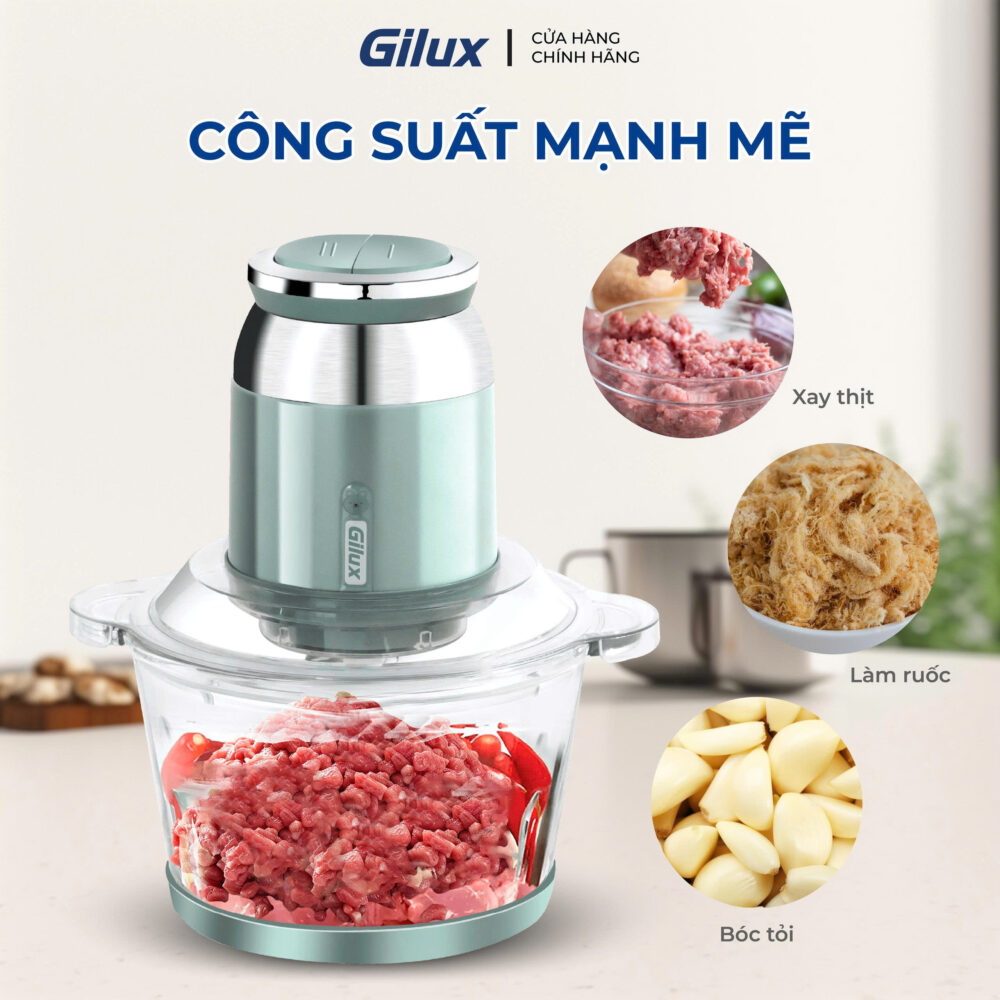 Máy xay thực phẩm Gilux GLM 89 – Máy xay đa năng thịt, ruốc, hành tỏi - Ảnh 2