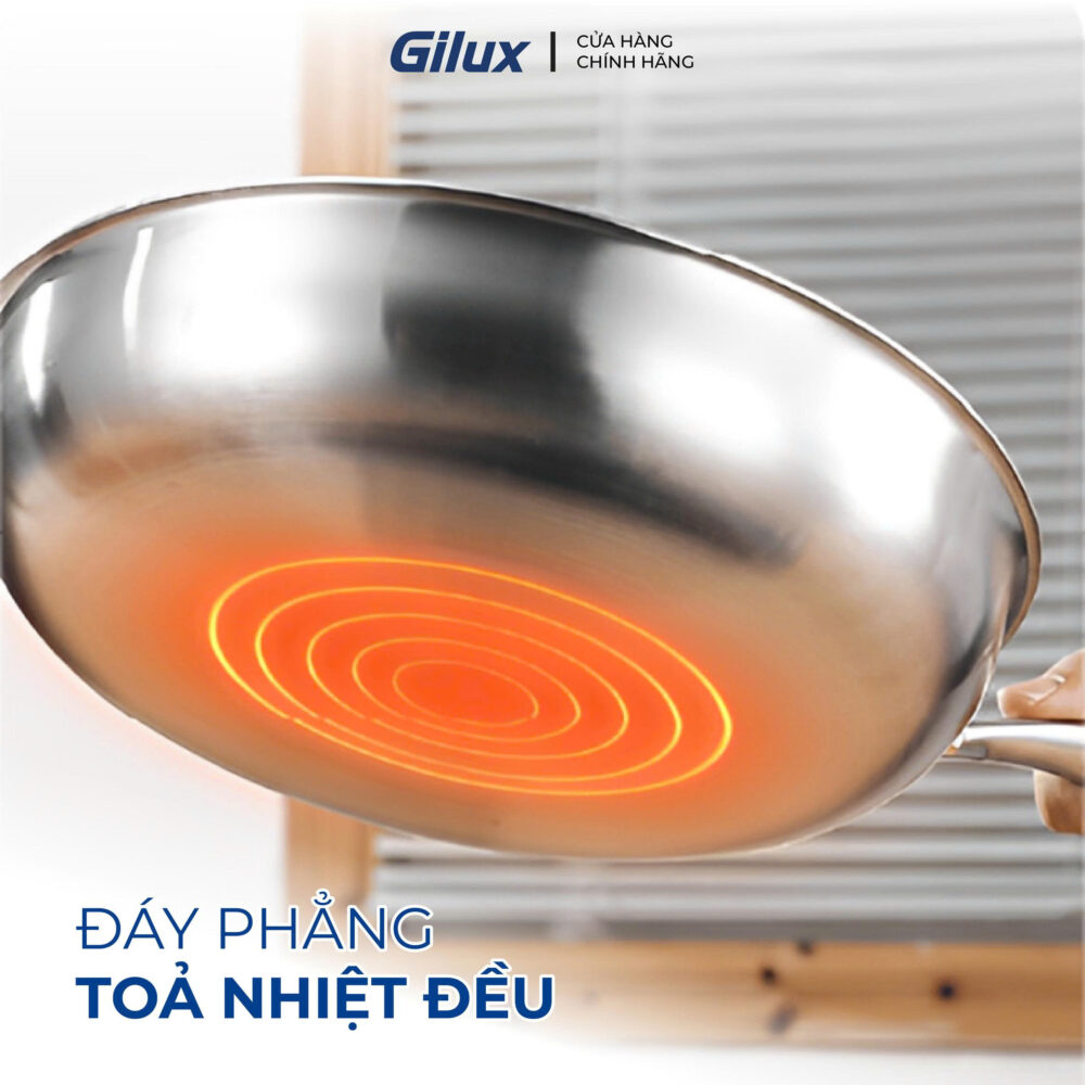Chảo Inox Chống Dính Gilux GLC 22 – Nấu Ngon Mỗi Bữa, Nhẹ Nhàng Mỗi Ngày - Ảnh 3