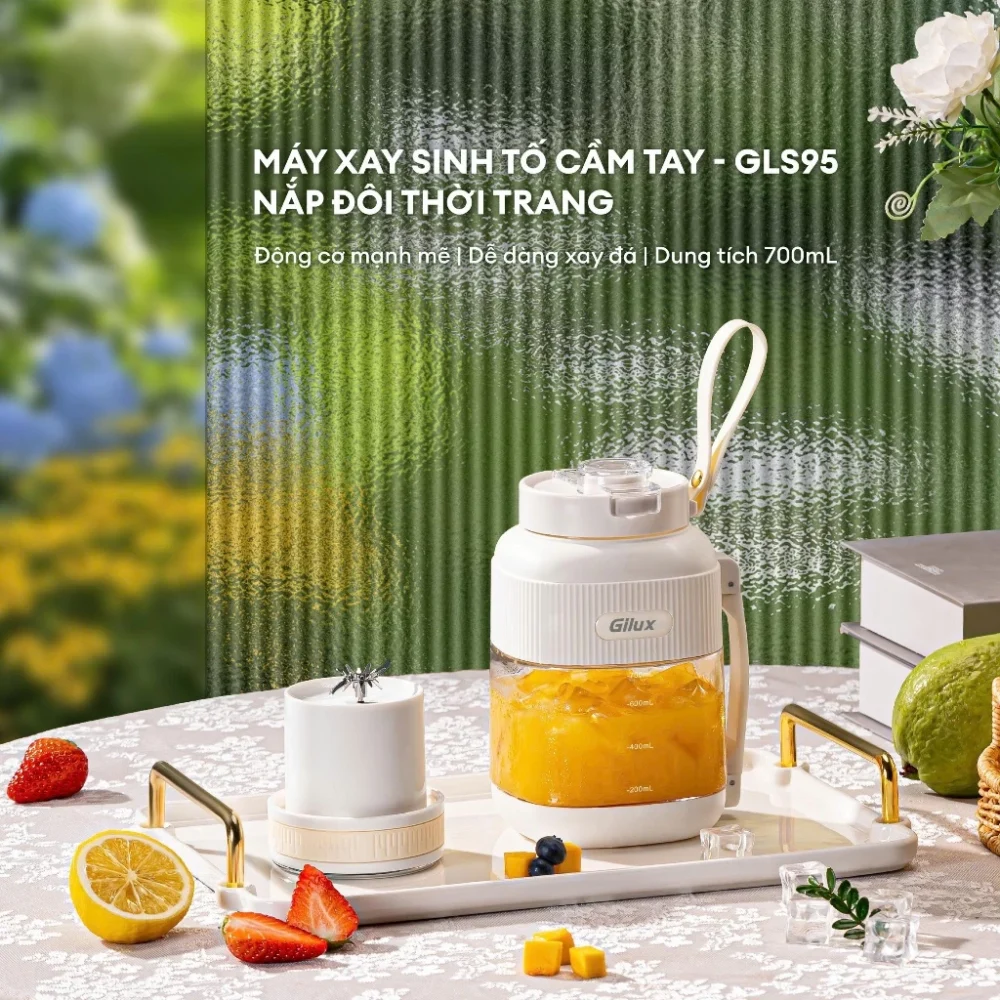 Máy Xay Sinh Tố Cầm Tay GLS95 - Tiện Dụng Xay Uống Tức Thì, Tiện Lợi Mọi Lúc Mọi Nơi